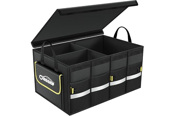 Oasser Car Trunk Organizer for SUV, Car Trunk Storage Organizer Collapsible Multi-compartments Cargo Storage Box with Foldabl
