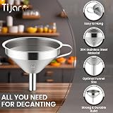 TIJAR Stainless Steel 10cm Funnel with Ring Holder – Food Grade, Dishwasher Safe view 2