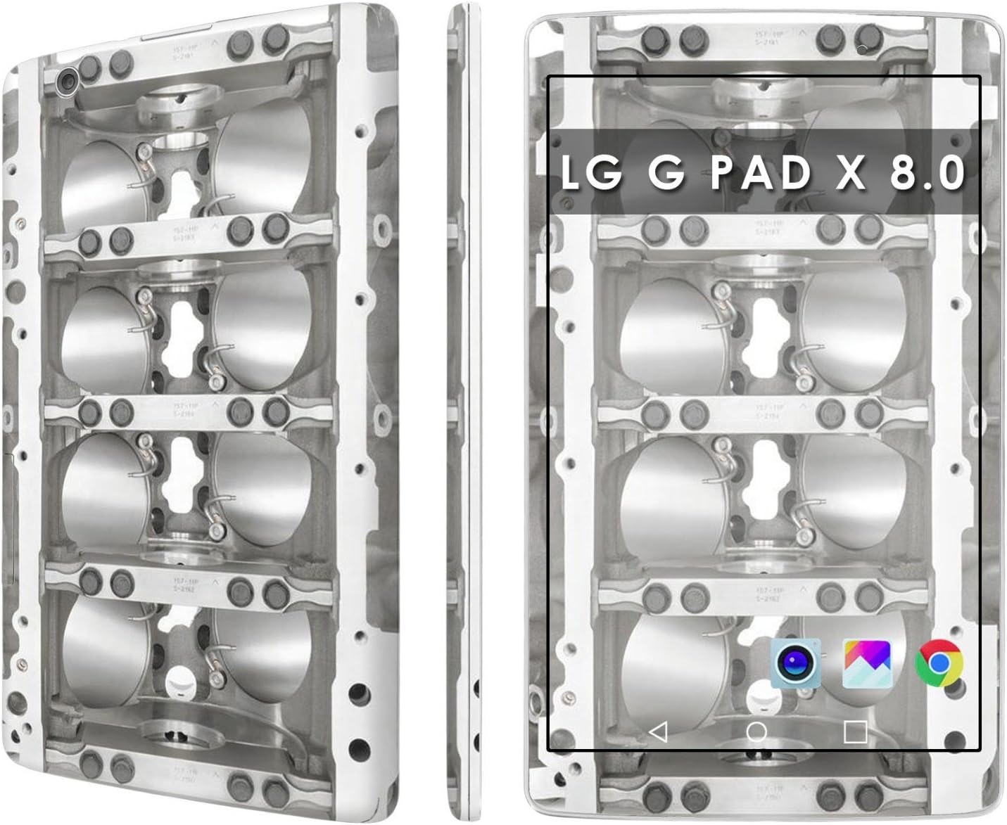 Decal Skin [Matching Wallpaper] - [Corvette Engine Block] Compatible for LG G PAD X 8.0 [8" Screen]
