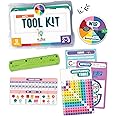 Carson Dellosa Be Clever Wherever Math Tool Kit, 11-Piece Math Games for Kids Ages 6-8 With Math Manipulatives, Multiplication Chart, and Math Dice, Math Corner Classroom Supplies