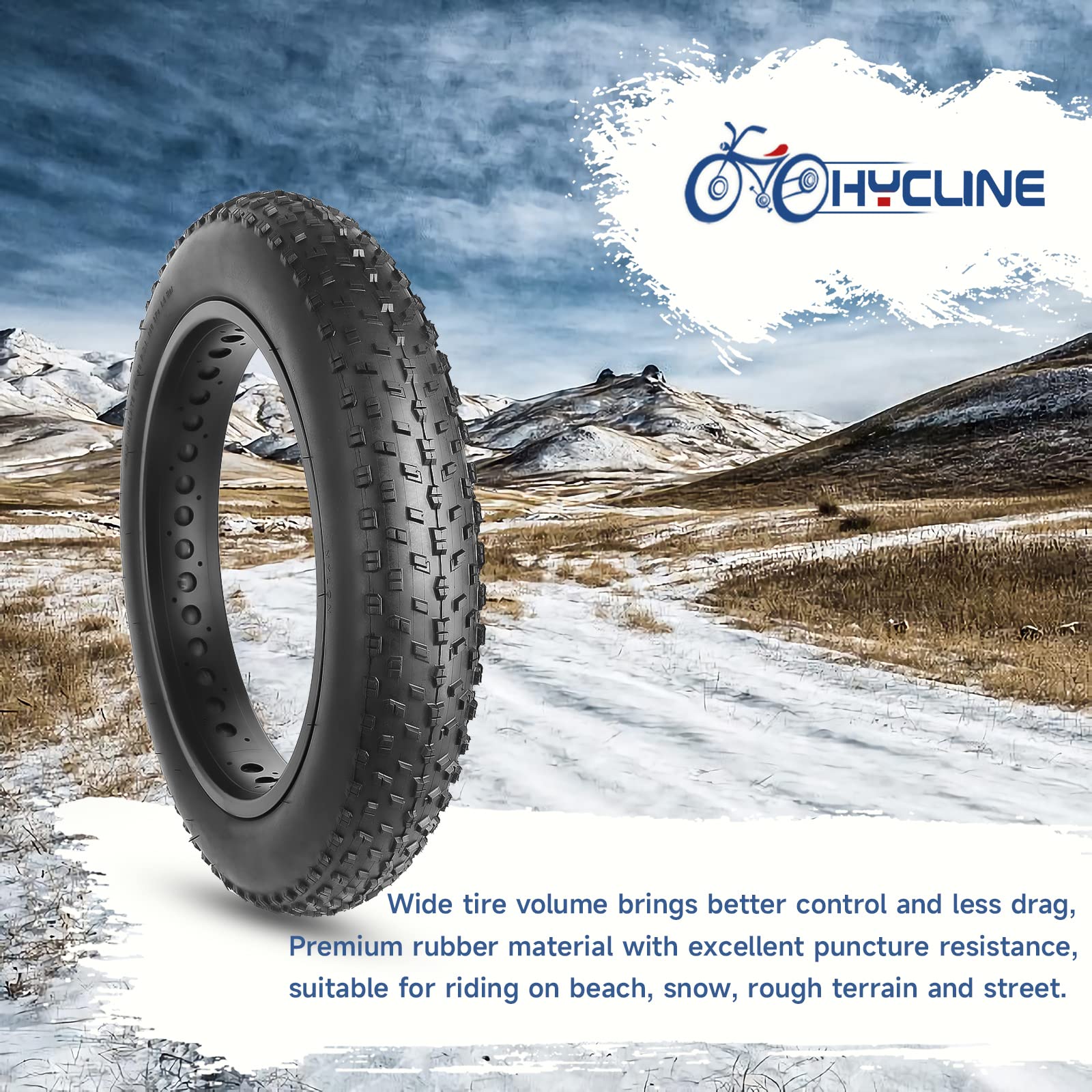 Mua Hycline 2 Pack Fat Bike Tires 20/26x4.0 Inch Puncture Resistant Folding Replacement