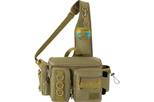 THKFISH Fishing Tackle Bag Fishing Sling Pack Portable Fly Fishing Bag Tackle Box Bag with Rod Holder