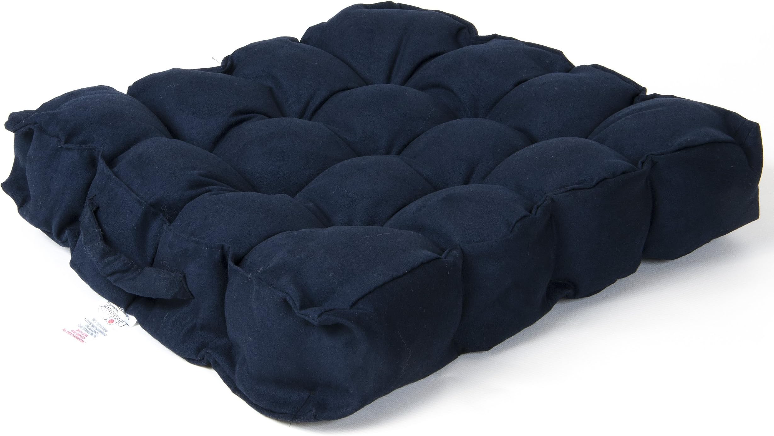 UK Care Direct 4 Inch 10 cm Faux Suede Armchair Booster Cushion in Navy Blue