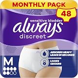 Always Discreet Incontinence Underwear Medium 48 White UK 8-14 6 Absorbency view 1