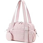 CAMTOP Mini Gym Bag for Women, Small Gym Tote Bag Puffy Quilted Sports Duffel Bag with Wet Compartment and Coin Purse Duffel Bags Dance Yoga Workout Bag for Gifts
