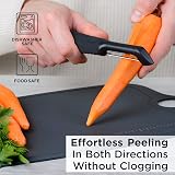 Deiss PRO Swivel Vegetable Peeler Stainless Steel Black Ergonomic Handle view 4