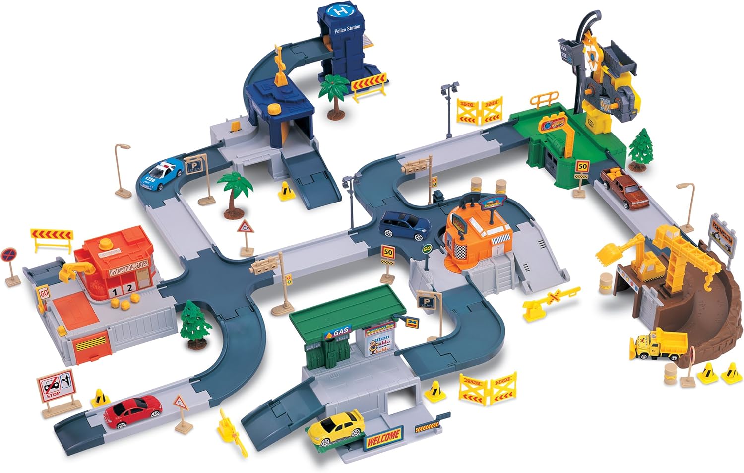 Motormax 6in1 Dyna City Deluxe Playset, Vehicle Playsets Amazon Canada