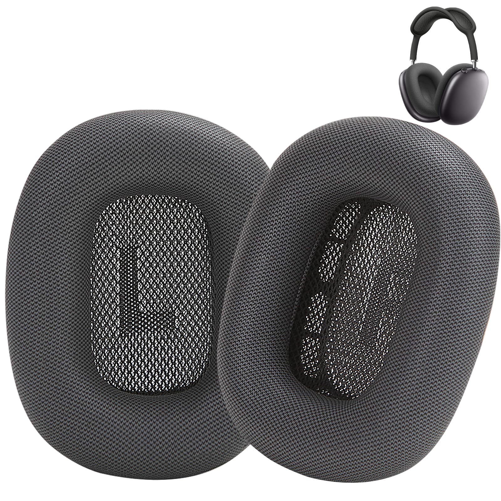 Photo 1 of Earrock Ear Cushions for AirPods Max Headphones Earpads Replacement Ear Pad Covers Earmuffs with Protein Leather, Memory Foam and Magnet Black