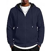 COOFANDY Mens Hooded Sweatshirt Zip Up Casual Knit Hoodies Fashion Drawstring Sweatshirts with Pockets