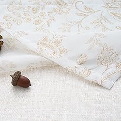 jinchan Sheer Valance for Window Floral Valance