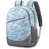 High Sierra Outburst 2.0 Carry-On Daypack Book Bag with Padded Laptop Tablet Sleeve, 360 Degree Reflectivity, Fits Most 15.6" Laptops, 28L, Clouds