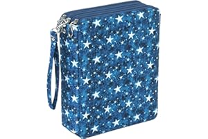 CONTAIL 120 Slots Colored Pencil Case with Zipper Closure,Twill Oxford Fabric Marker Case Organizer with Handle Strap