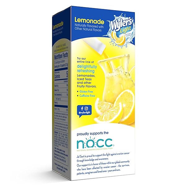 WYLER’S LIGHT PITCHER PACKS, WATER DRINK MIX, LEMONADE,6 PITCHER PACKETS