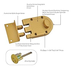 SUMBIN Jimmy Proof Deadbolt Lock with Keyed