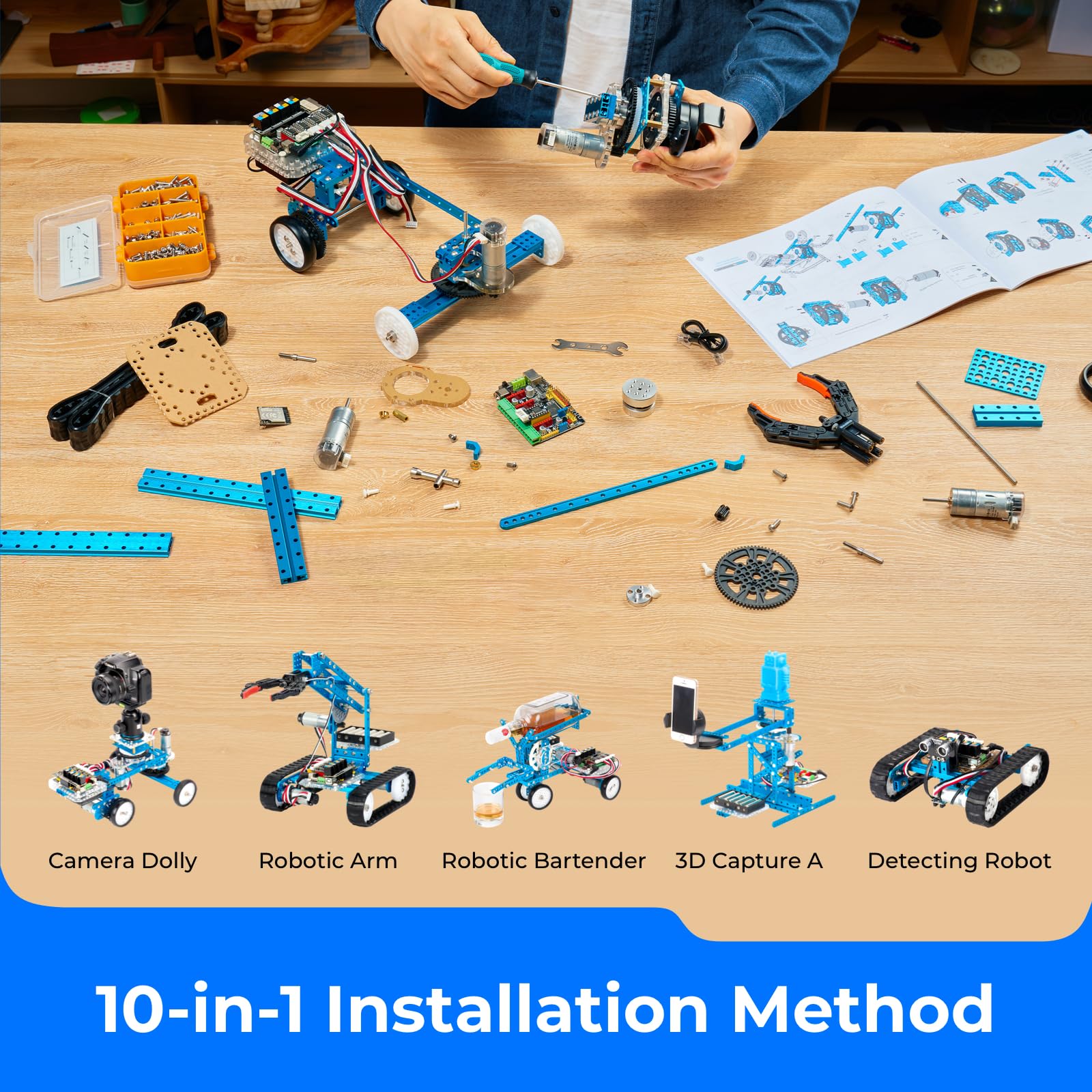 Makeblock mBot Ultimate 10 in 1 Robot Building Toys, Robotics Kit App