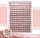 Mavphnee Brown Lash Clusters 168 Pcs Wispy C Curl Natural Look view 2