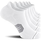 CS CELERSPORT Men's Ankle Running Socks with Cushion Low Cut Athletic Tab Socks for Men Women 6 Pack