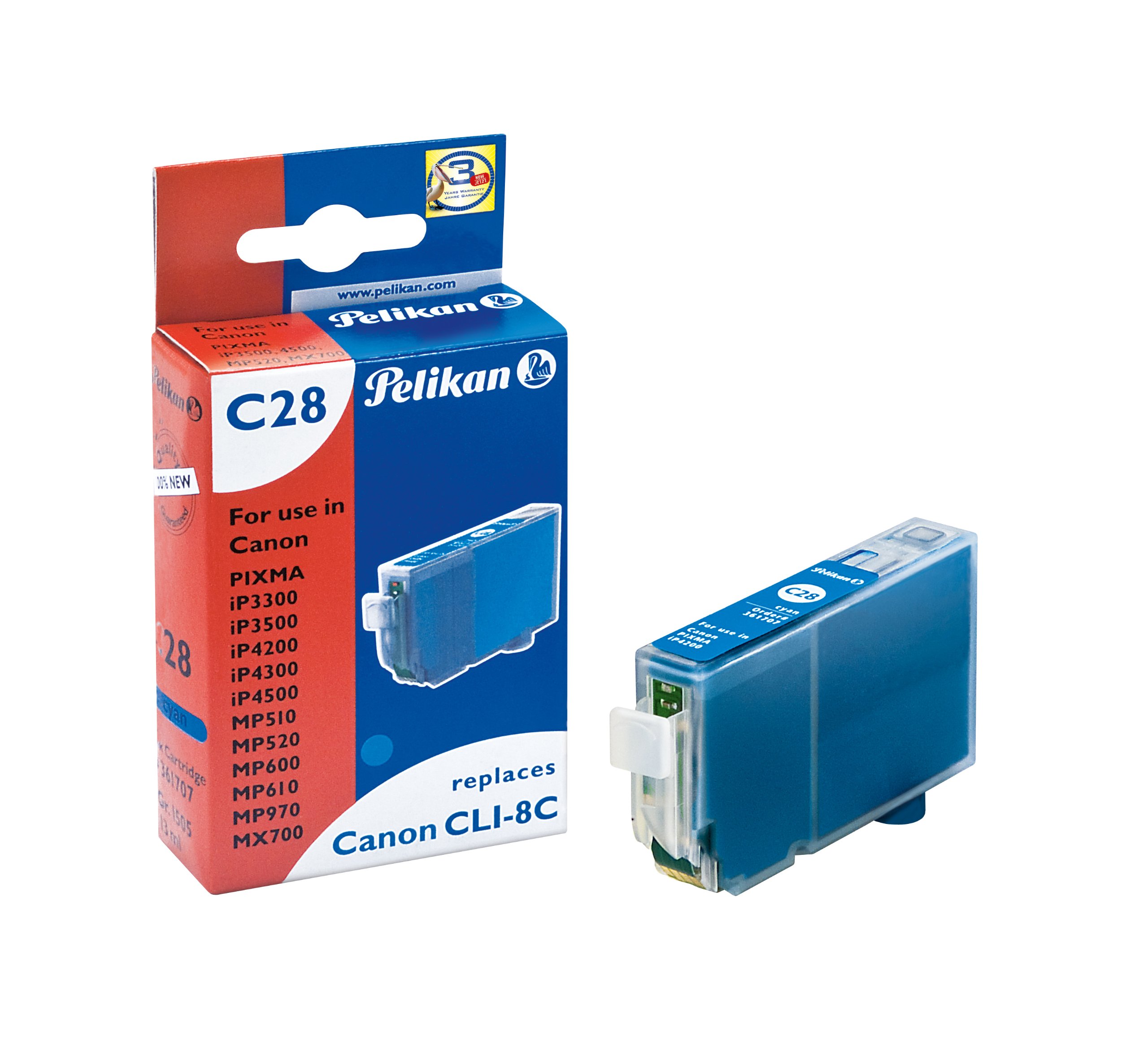 Pelikan C28 - Print cartridge ( replaces Canon CLI-8C ) - 1 x cyan