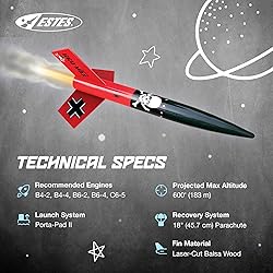 Estes 0651 Der Red Max Rocket-Building