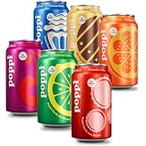 Poppi Sparkling Prebiotic Soda Beverage with Apple Cider Vinegar, Seltzer Water and Fruit Juice, Game Day Variety Pack, 12 Fl Oz, Pack of 12, Packaging May Vary