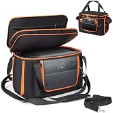 Travel Carrying Case Compatible with Anker SOLIX C1000 Gen2 /C1000 /C800 /C800X Plus, Portable Power Station Case with Clear Pocket, Two Layer Protective Storage Bag for Outdoor Camping Party Car Trip