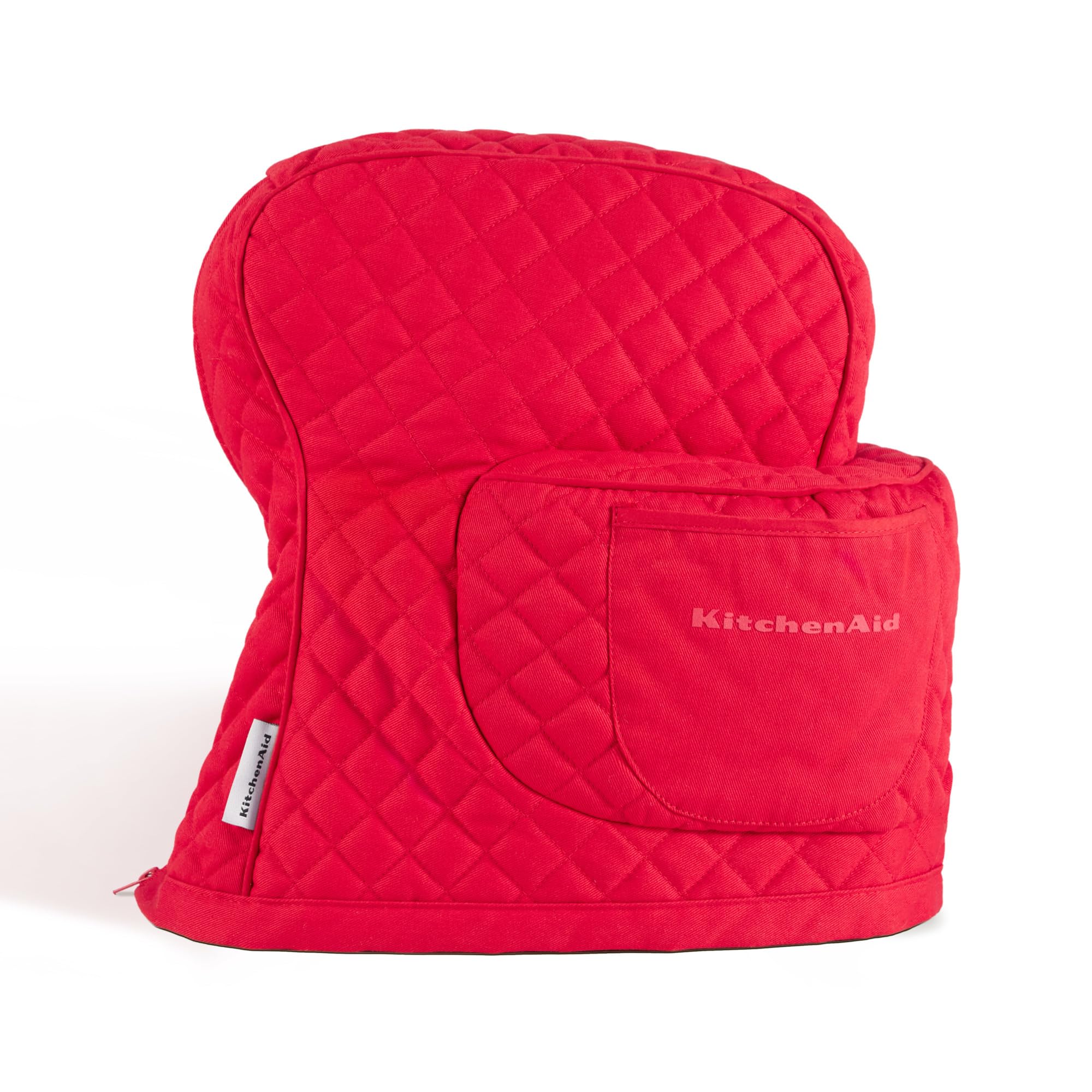 Photo 1 of KITCHENAID Fitted Tilt-Head Stand Mixer Cover with Storage Pocket, Quilted 100% Cotton,14.4"x18"x10", Passion Red