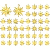 PATIKIL Sun Charm, 50 Pcs Alloy Vintage Pendant for Woman Necklace Earring Bracelet Jewelry Making and DIY Crafts