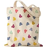 Miss Adola Aesthetic Canvas Tote Bag - Reusable Shoulder Tote Bag for Women Lady Casual Vacation, Shopping, Work, Gym