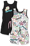 Amazon Essentials Disney | Marvel | Star Wars | Frozen | Princess Toddler Girls' Knit Sleeveless Rompers (Previously Spotted Zebra), Pack of 2, 3T