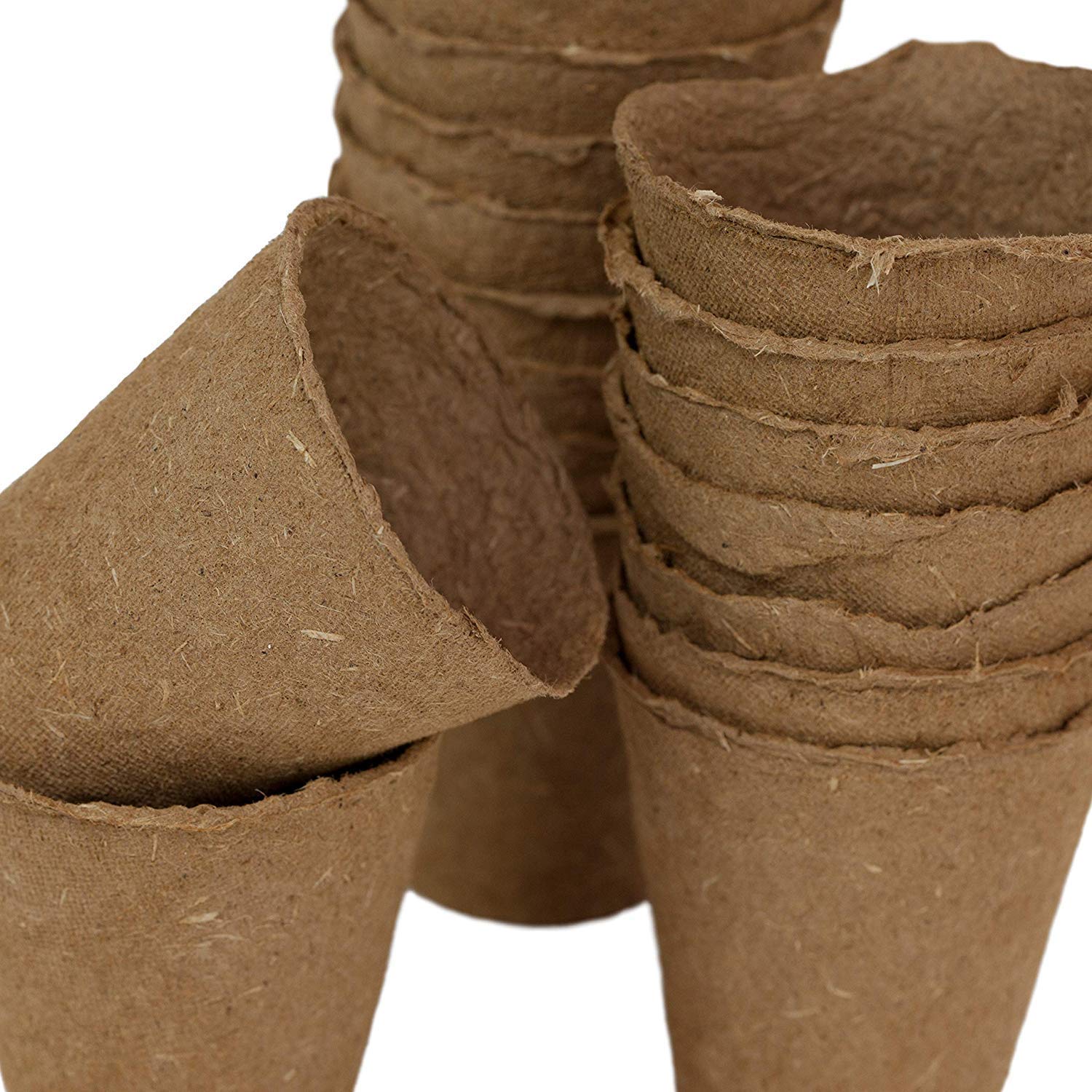 Pots en tourbe Jardin WARKHOME Lot de 96 6 cm Ronds Pots Biodégradables