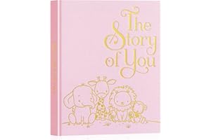 Lanpn Baby Memory Book for Boy Girl - The Story of You, Newborn Babys Book Keepsake Photo Album for New Parents, Linen Cover 