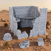 Sci-Fi Terrain Building Kit, Modular Ruins for Tabletop Miniatures 28mm | 1:56 Scale Press-Fit Sci-Fi Building with Scatter Accessories for Wargames, RPG Terrain, Dioramas and Display Boards