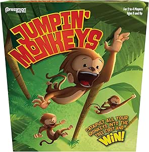 Pressman Jumpin' Monkeys: Catapult Your Monkeys Into The Tree to Win
