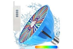 CINHOMI Pool Light 120 V 61 W Pool Lights for Inground Pool RGB Color Changing LED Pool Lights Medium E26/E27 Base Underwater Pool Light Bulb with Remote Control Replacement for Pentair and Hayward Lamps