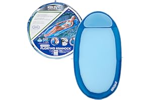 Kelsyus Spring Float Hammock Pool Lounge Chair, Light Blue