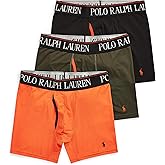 POLO RALPH LAUREN Men's Underwear Boxer Briefs Pack, 3-Pack, 4D Flex Cooling Microfiber Underwear, Wicking Boxer Briefs