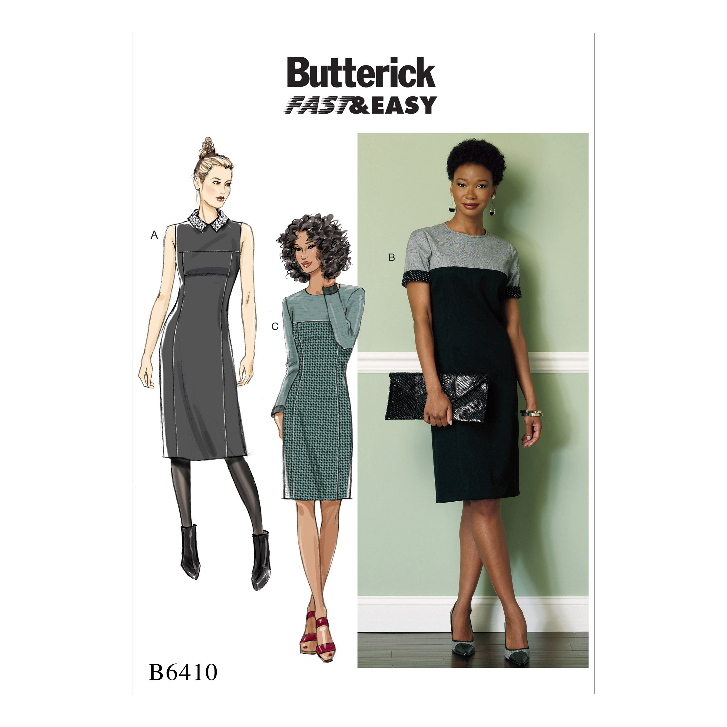 Butterick Patterns 6410 A5/Misses/Miss Petite Dress, Multi-Colour, Size 6-14