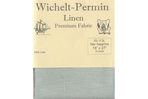 Wichelt-Permin Premium Linen Fabric for Cross Stitch Star Sapphire 32ct 18" x 27" …