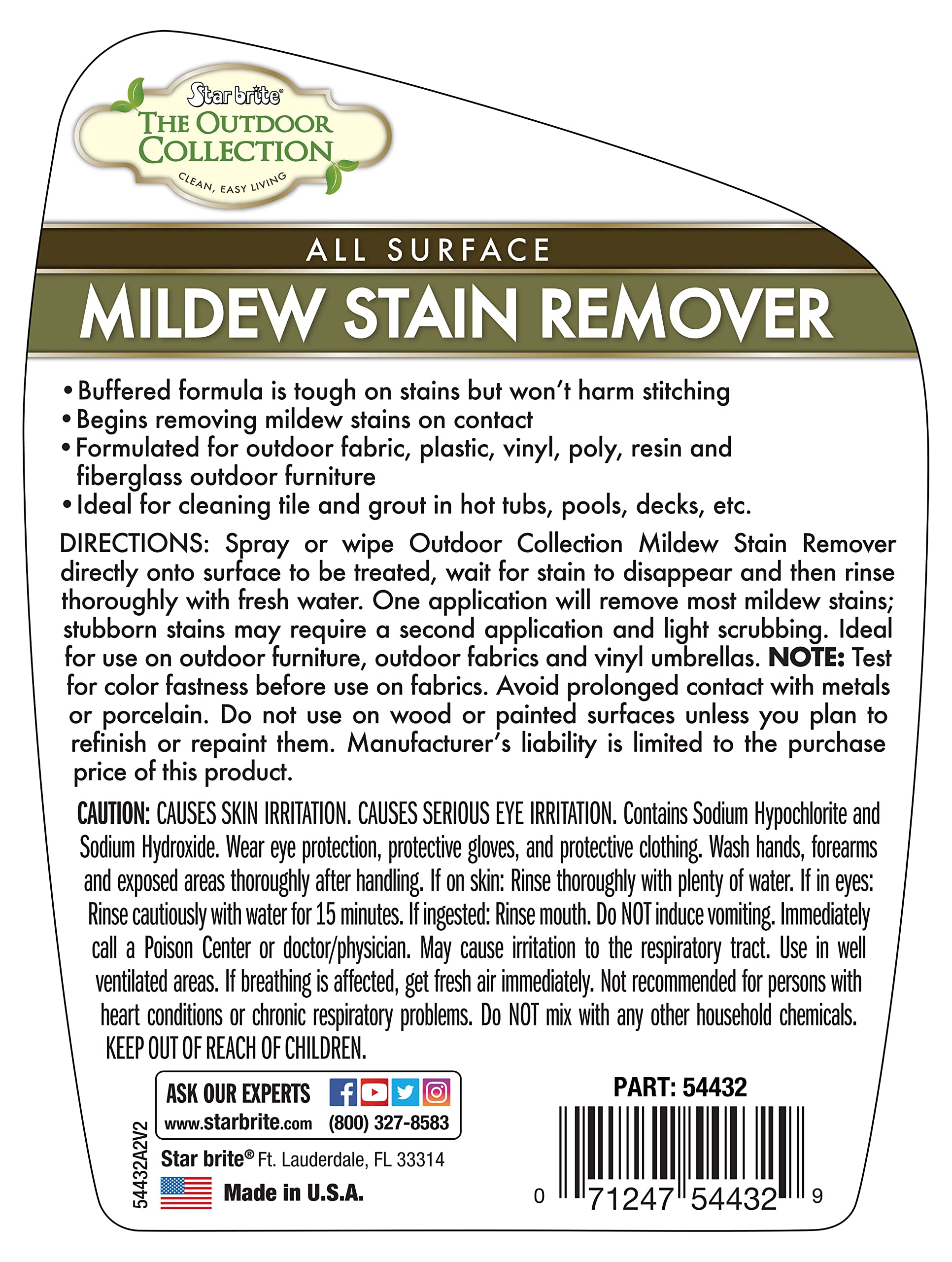 STAR BRITE The Outdoor Collection Mildew Stain Remover - 32 OZ (54432)