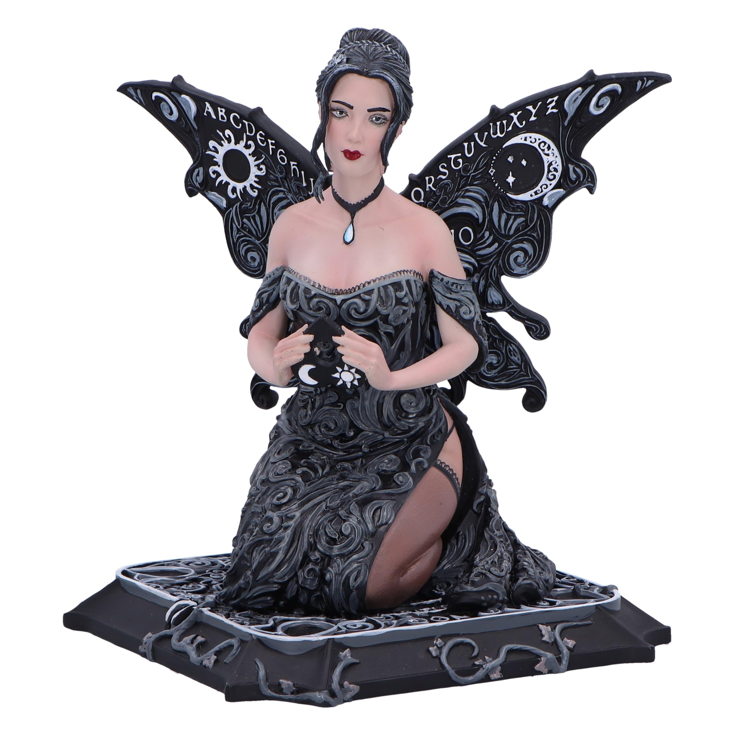Nemesis Now Spirit Board Fairy Figurine, 15cm, Black, Gothic Alternative Gift, Cast in Resin, Expertly Hand-Painted