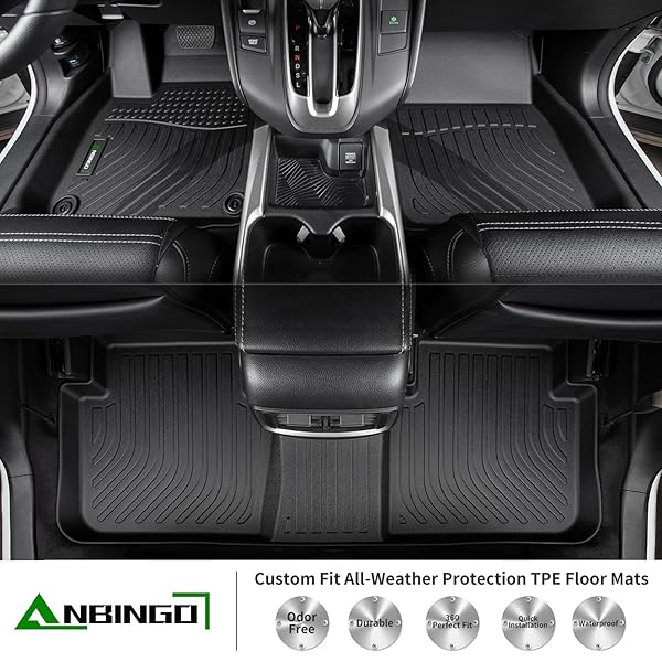 ANBINGO®FLOOR MATS FIT FOR INFINITI QX80/NISSAN ARMADA 2019-2024 ALL WEATHER CAR MATS RUG FOR NISSAN ARMADA TPE RUG MAT FOR INFINITI QX80 RUBBER TRUNK LINER CARPET FOR NISSAN ARMADA ACCESSORIES
