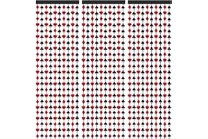 Vagilelf Casino Backdrop for Party, 3 Pack Poker Party Decorations for Wall or Door, Casino Theme Party Decorations for Vegas, Poker Night, Birthday or Bachelorette Events