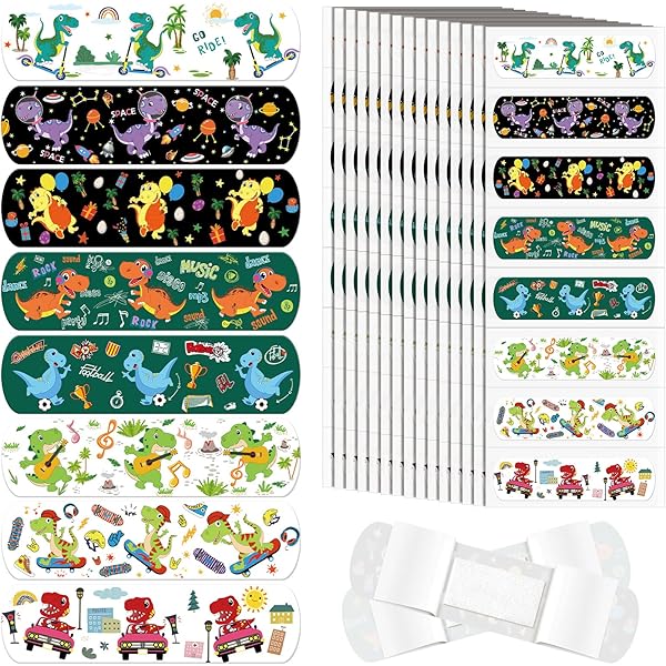 Amazon.com: 100pcs Luminous Cartoon Bandages with 5 Styles