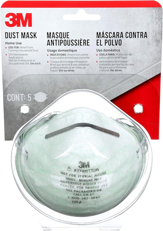 3M Home Dust Masks, 5 Masks, Respirators Amazon Canada