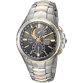 Coutura Men's Solar Perpetual Calendar Alarm Chronograph Watch | Stainless Steel Case &amp; Bracelet, Light-Powered, 6-Month Power Reserve, Perpetual Calendar, 100m Water Resistant
