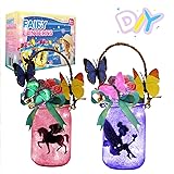 LAYKEN Fairy Lantern Craft Kit for Kids - DIY Make Your Own Fairy Lantern Jar Decor Craft for Girls Age 6 7 8 9 10 Year…
