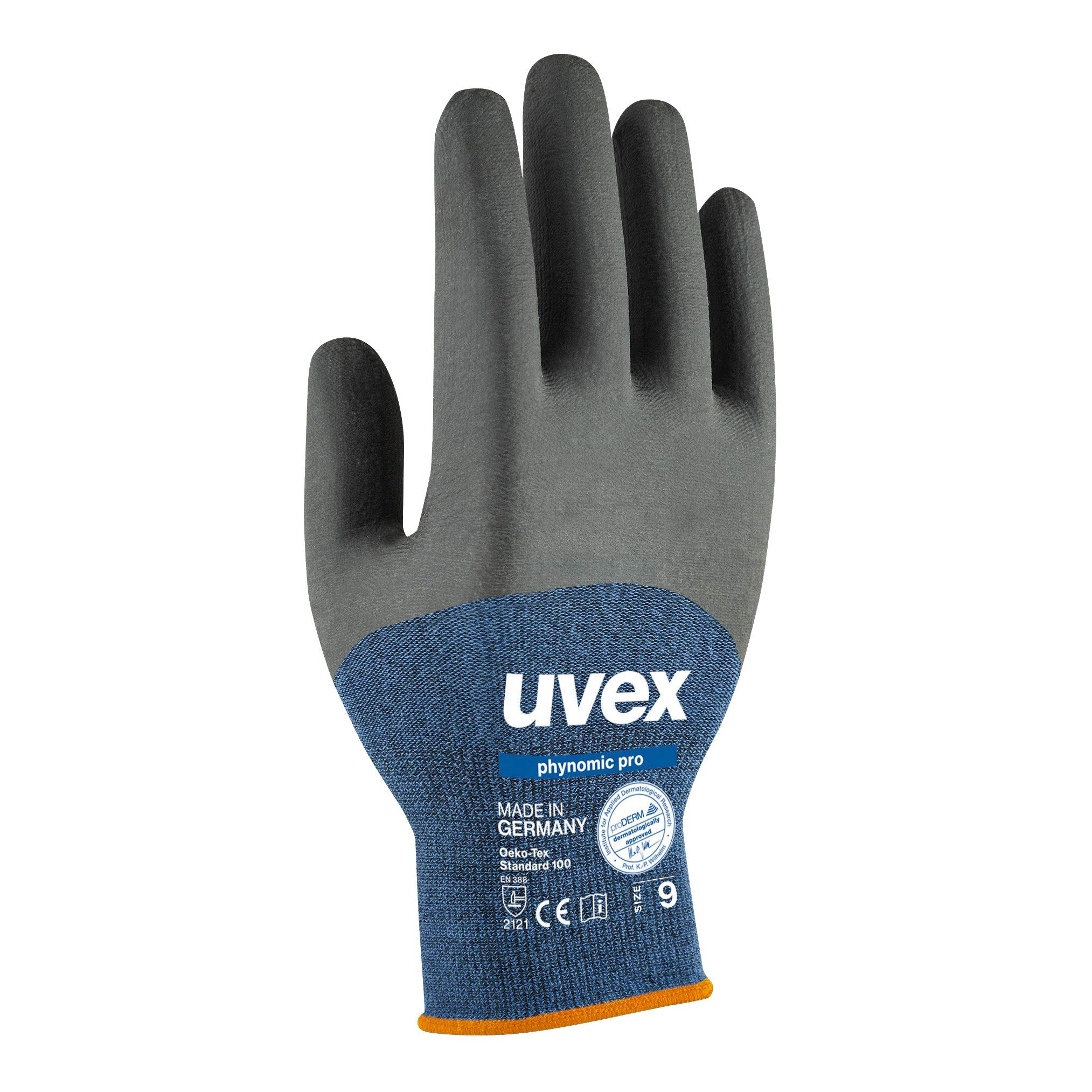 Uvex 60062 Phynomic Pro Glove, Size 11, Blue/Black/Anthracite