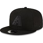 New Era MLB 9FIFTY Black Black Primary Logo Team Adjustable Snapback Hat Cap One Size Fits All
