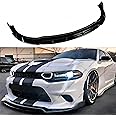 WheelX 4Pcs Front Bumper Lip Compatible with 2015-2024 Dodge Charger, Air Dam Lower Chin Spoiler Splitter Fit for SRT Hellcat 392 Scat Pack GT R/T Daytona, Protection Body Kit (Glossy Black)