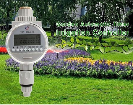 Solar Power/Dry Battery Home Garden Auto Water Saving Irrigation Controller LCD Digital Watering Timer
